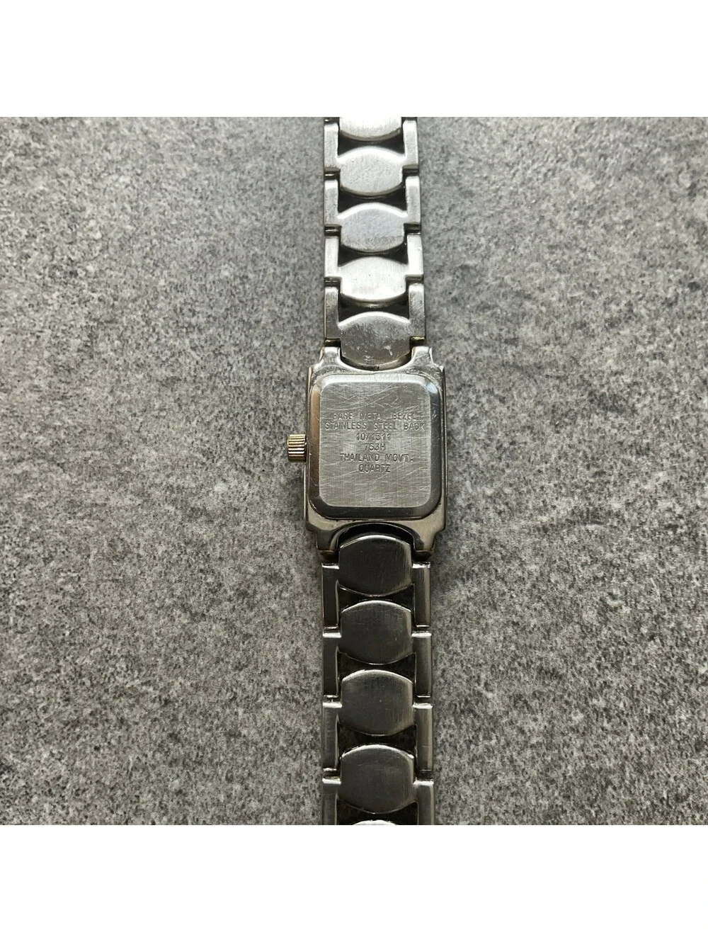 Beautiful Anne Klein Womens Tank Style Watch 18mm Two Tone Case And Band A6